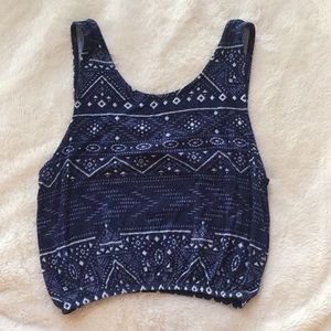 Bandana pattern crop top